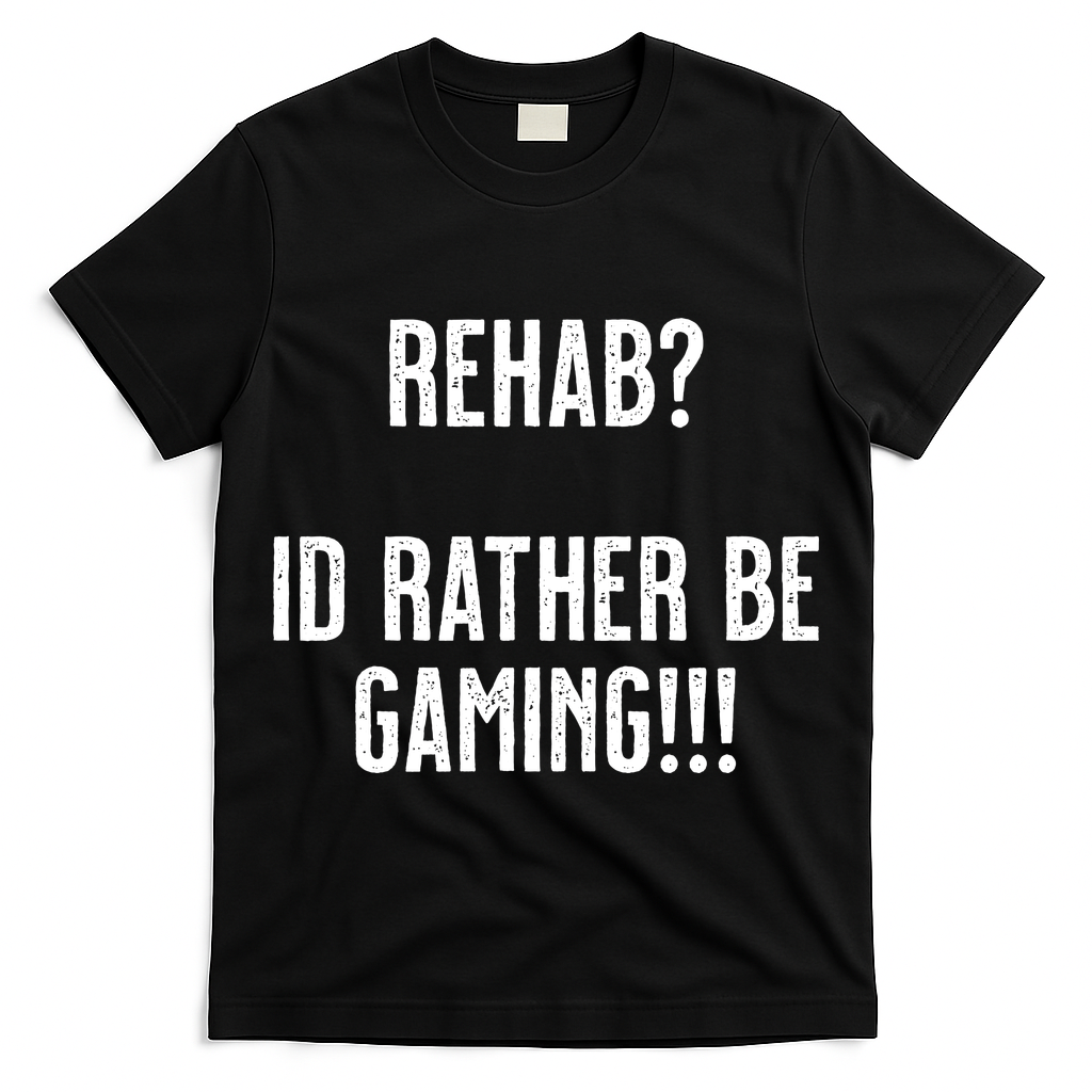 Rehab I'd Rather Be Gaming T-Shirt