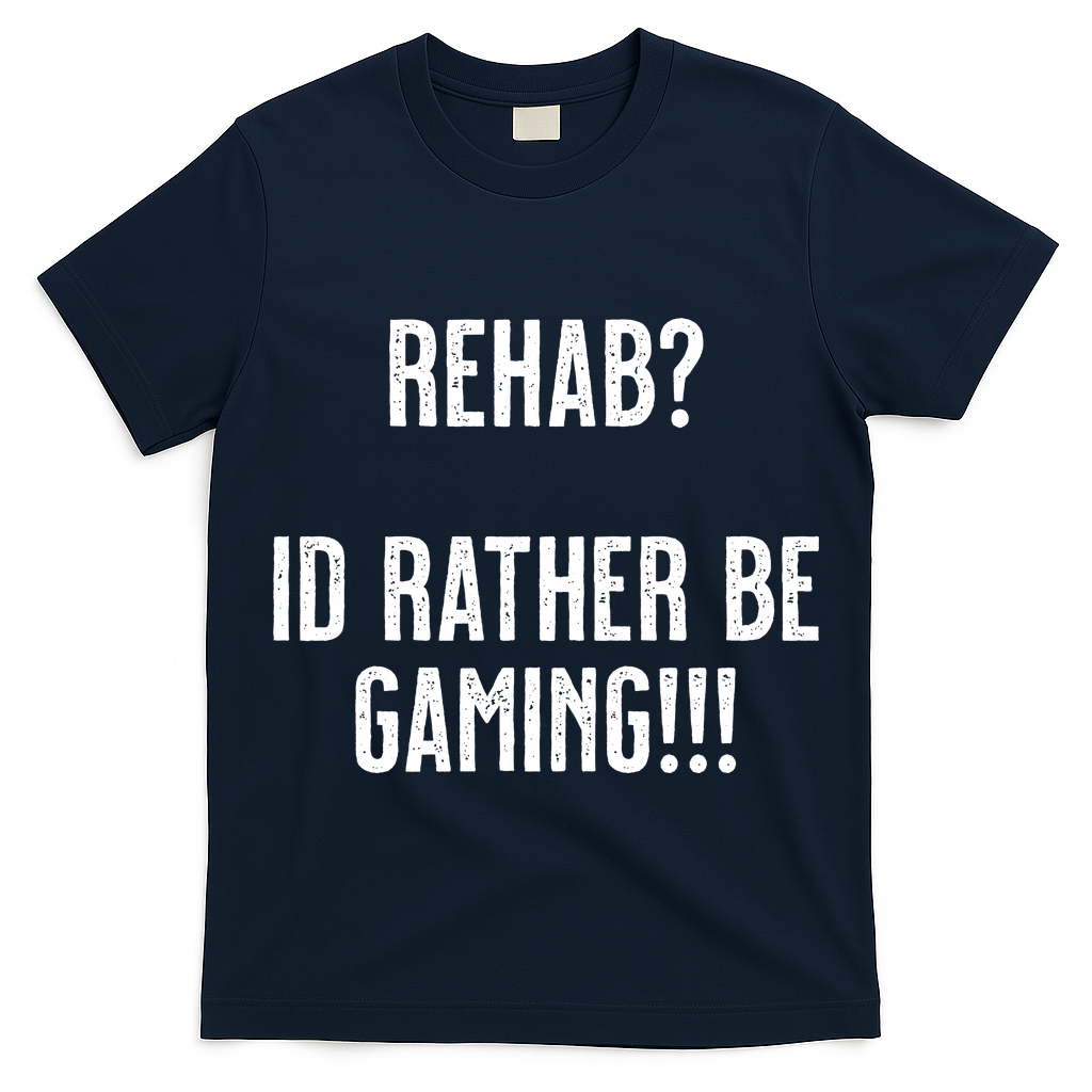Rehab I'd Rather Be Gaming T-Shirt