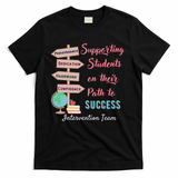 Retro Intervention Team Teacher Early Intervention Squad T-Shirt - Black