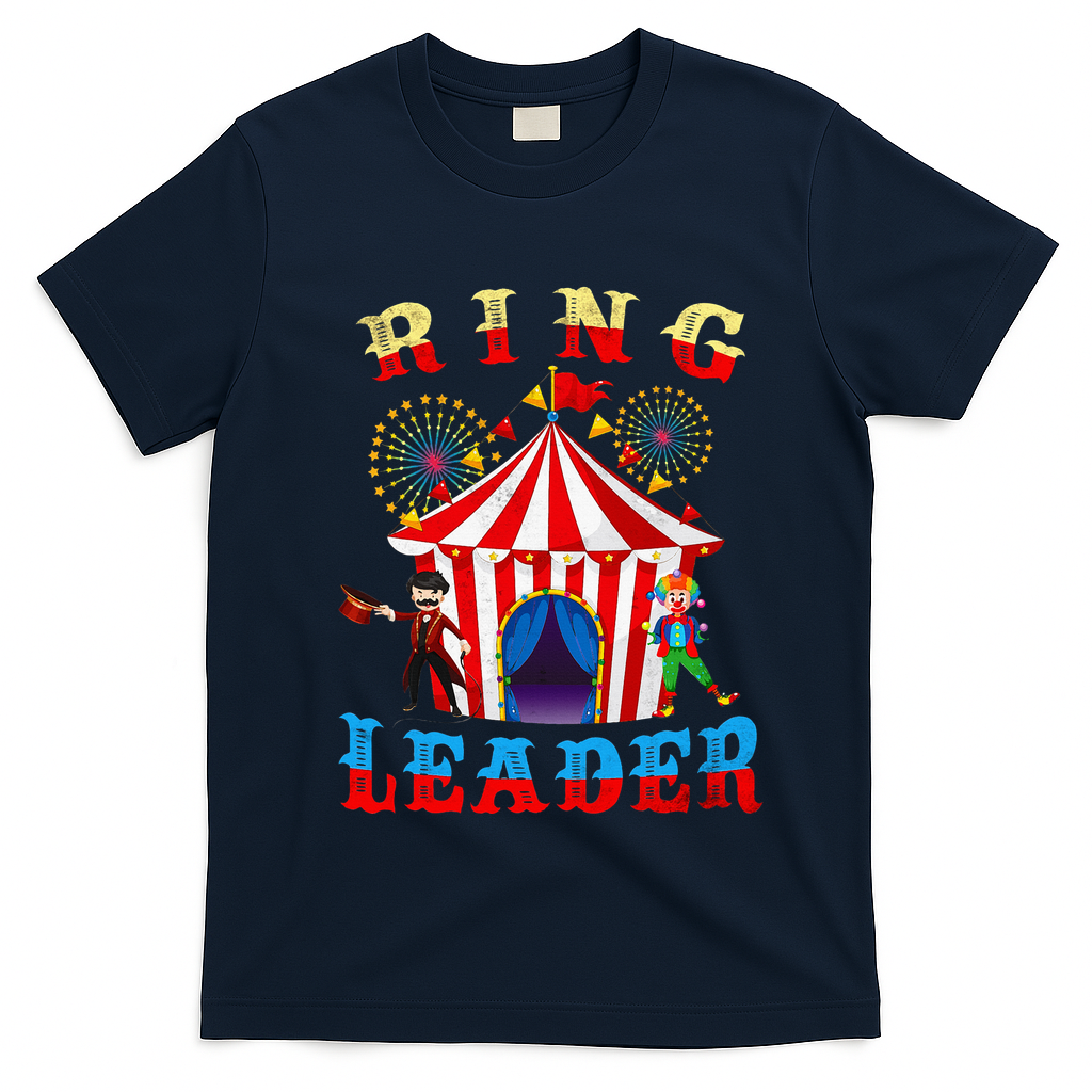 Ring Leader Costume Circus Staff Carnival T-Shirt - Navy Blue