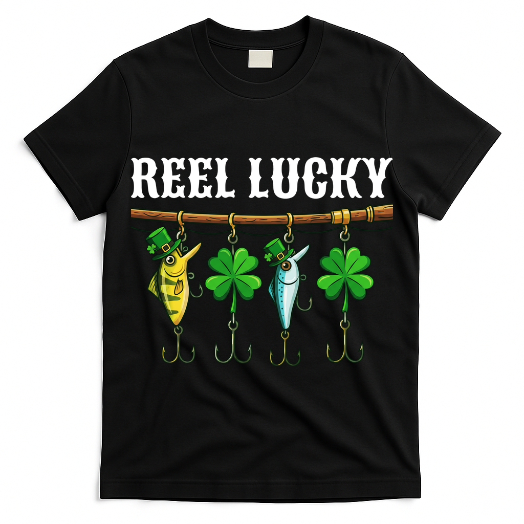 Reel Lucky St Patrick?? Day Fishing T-Shirt