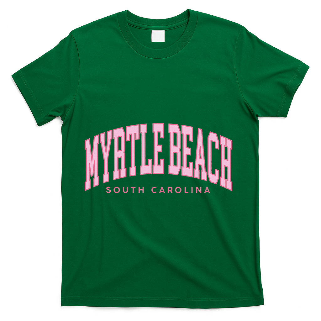 Retro Myrtle Beach South Carolina beach wo summer T-Shirt - Green