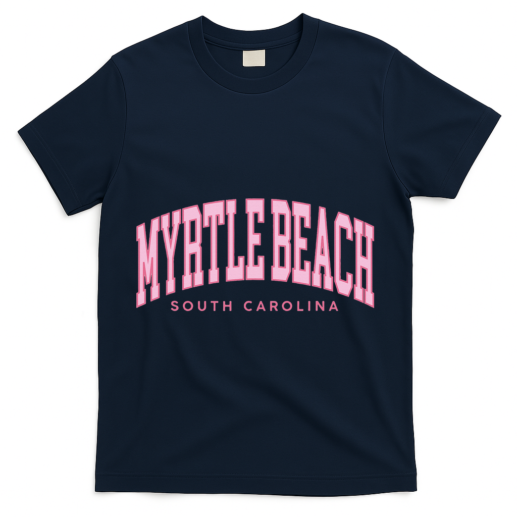 Retro Myrtle Beach South Carolina beach wo summer T-Shirt - Navy