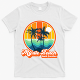 Retro Myrtle Beach South Carolina Summer 90s Beach Souvenirs T-Shirt - White