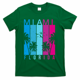 Retro Miami Florida Summer Neon Colors T-Shirt - Green