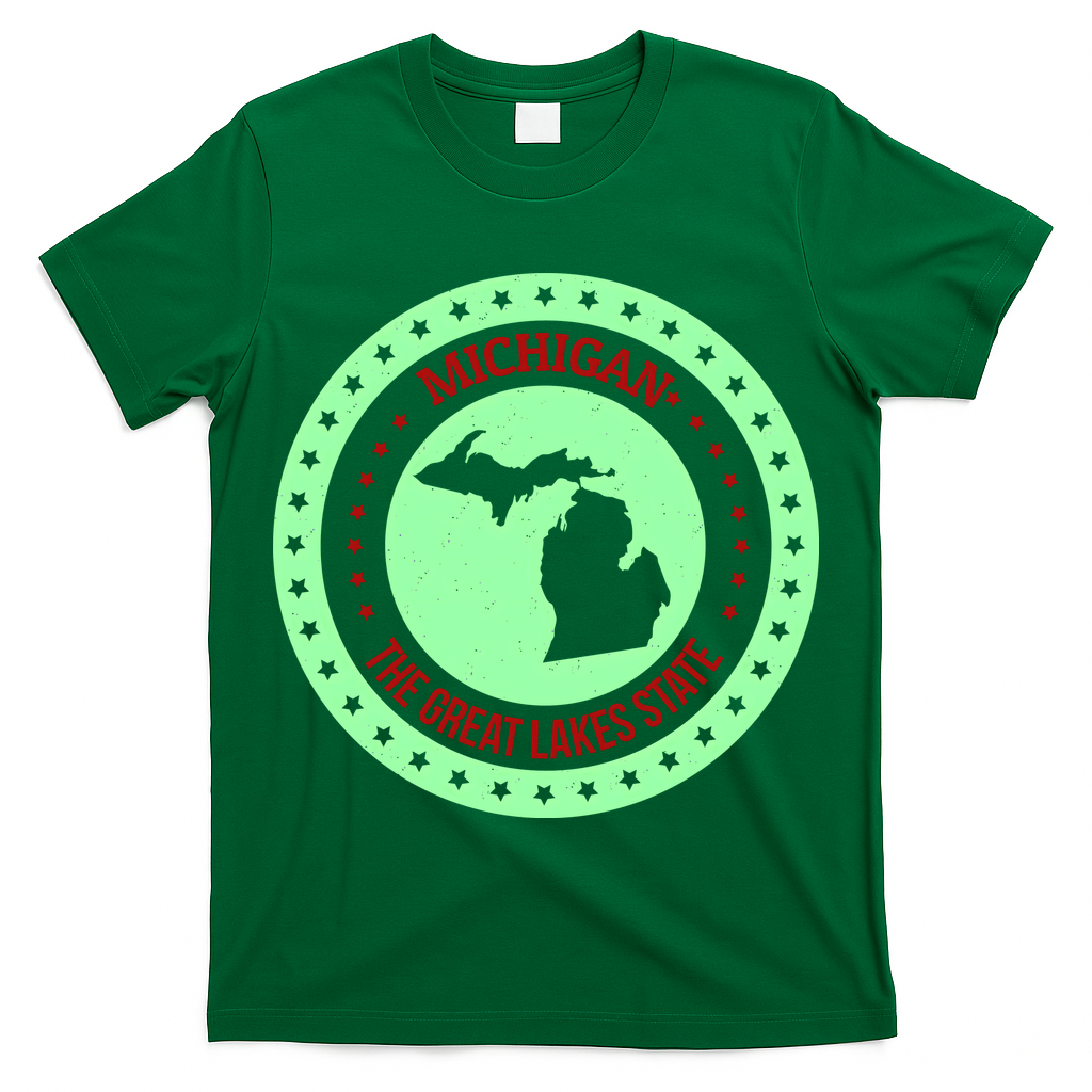 Retro Michigan The Great Lake State Logo T-Shirt