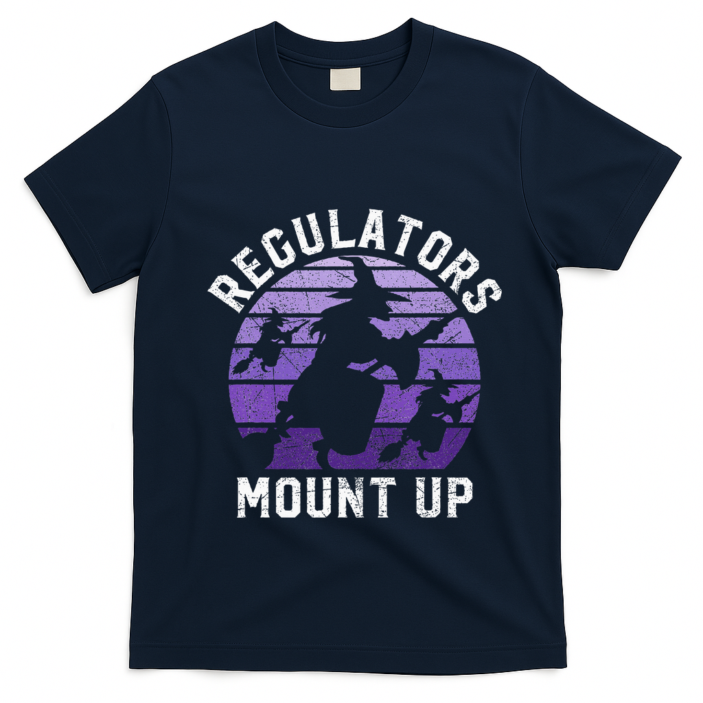 Regulators Mount Up Halloween Witch T-Shirt - Navy Blue