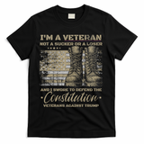 Retro Military Veterans Against Trump Bernie Protest Vintage T-Shirt - Black