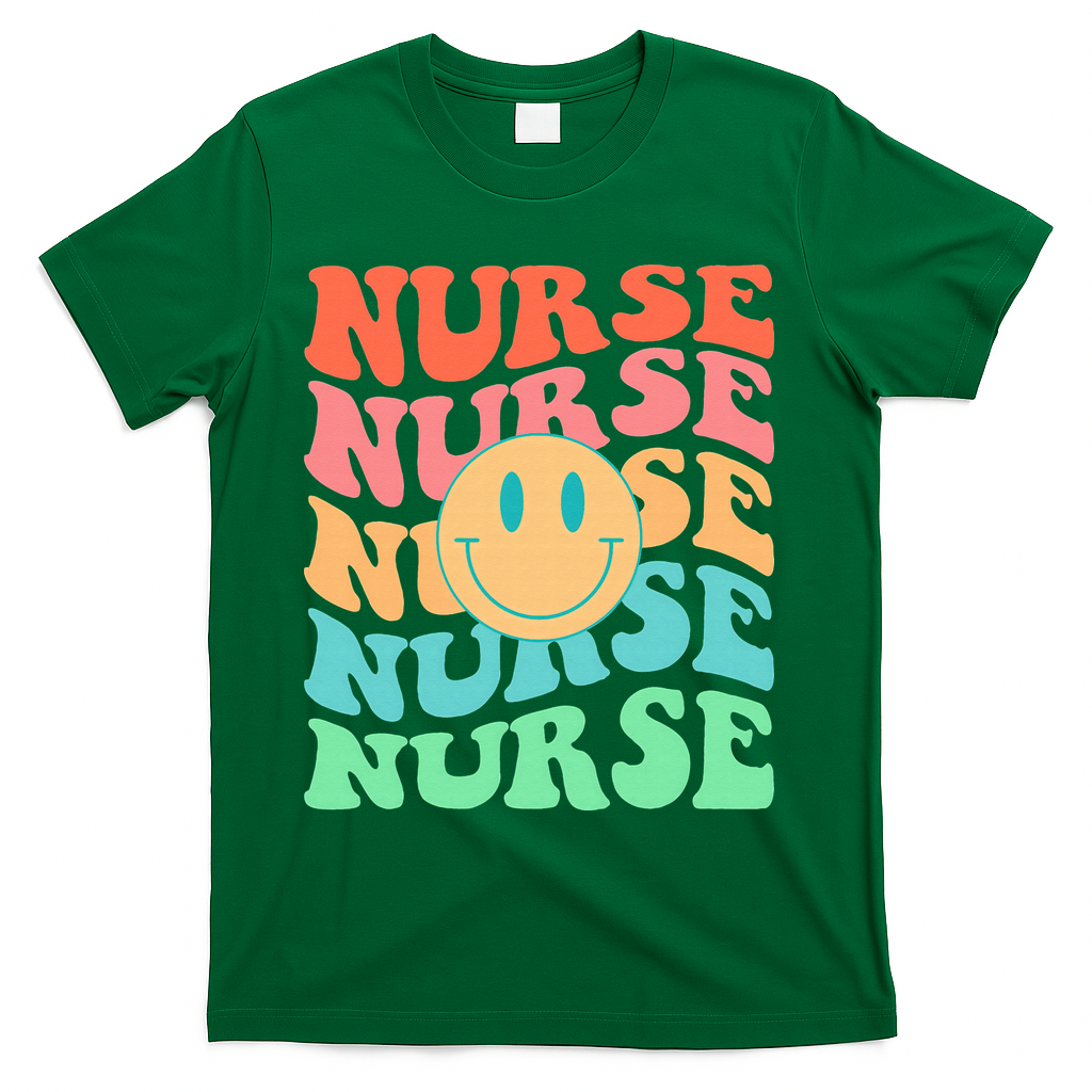 Retro Nurse Colorful Nurse Life Nurse's Day T-Shirt - Green