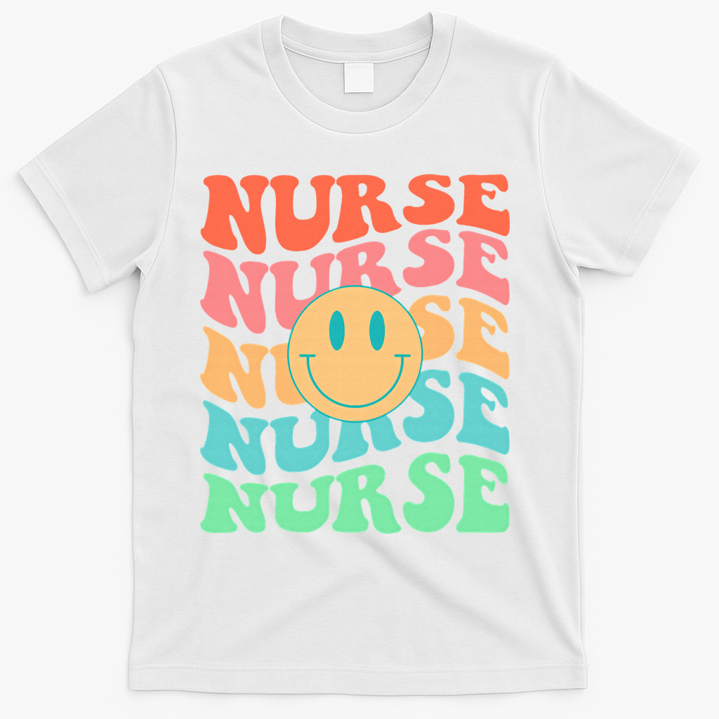 Retro Nurse Colorful Nurse Life Nurse's Day T-Shirt - White