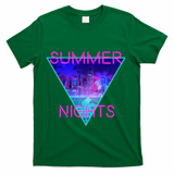 Retro Neon City Summer Nights T-Shirt - Green