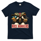 Retro Nice Honkers Fathers Day Duck Hunting T-Shirt - Navy