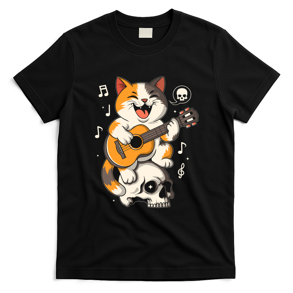 Rock ‘n’ Skull Cat - Black