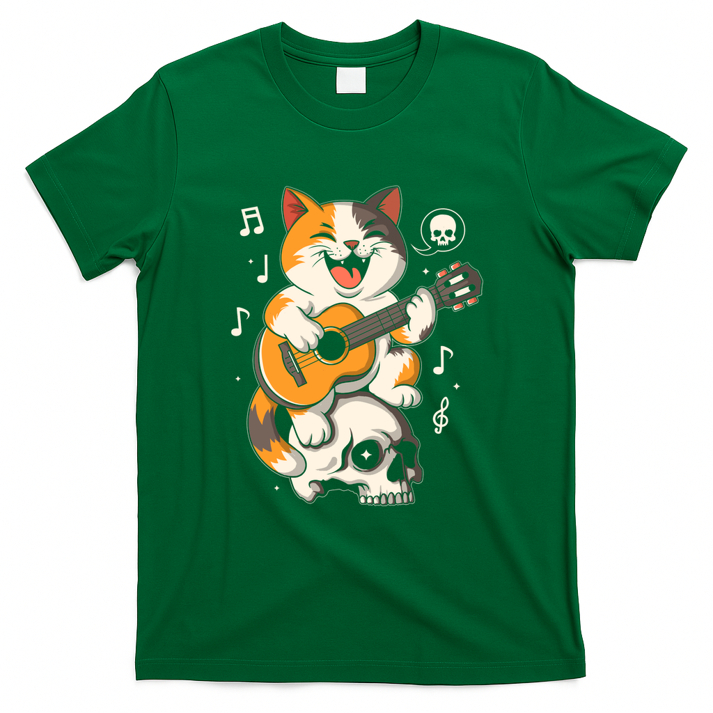 Rock ‘n’ Skull Cat - Green