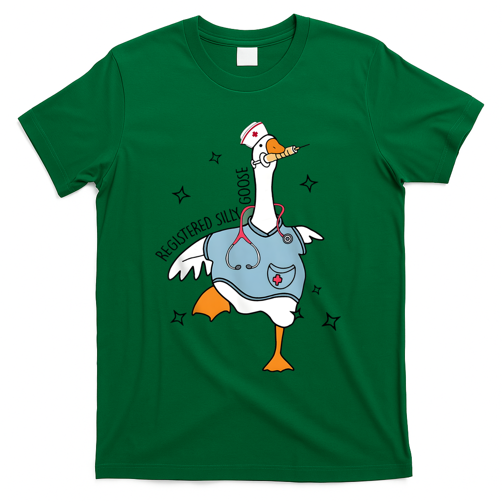 Registered Nurse Silly Goose T-Shirt - Green