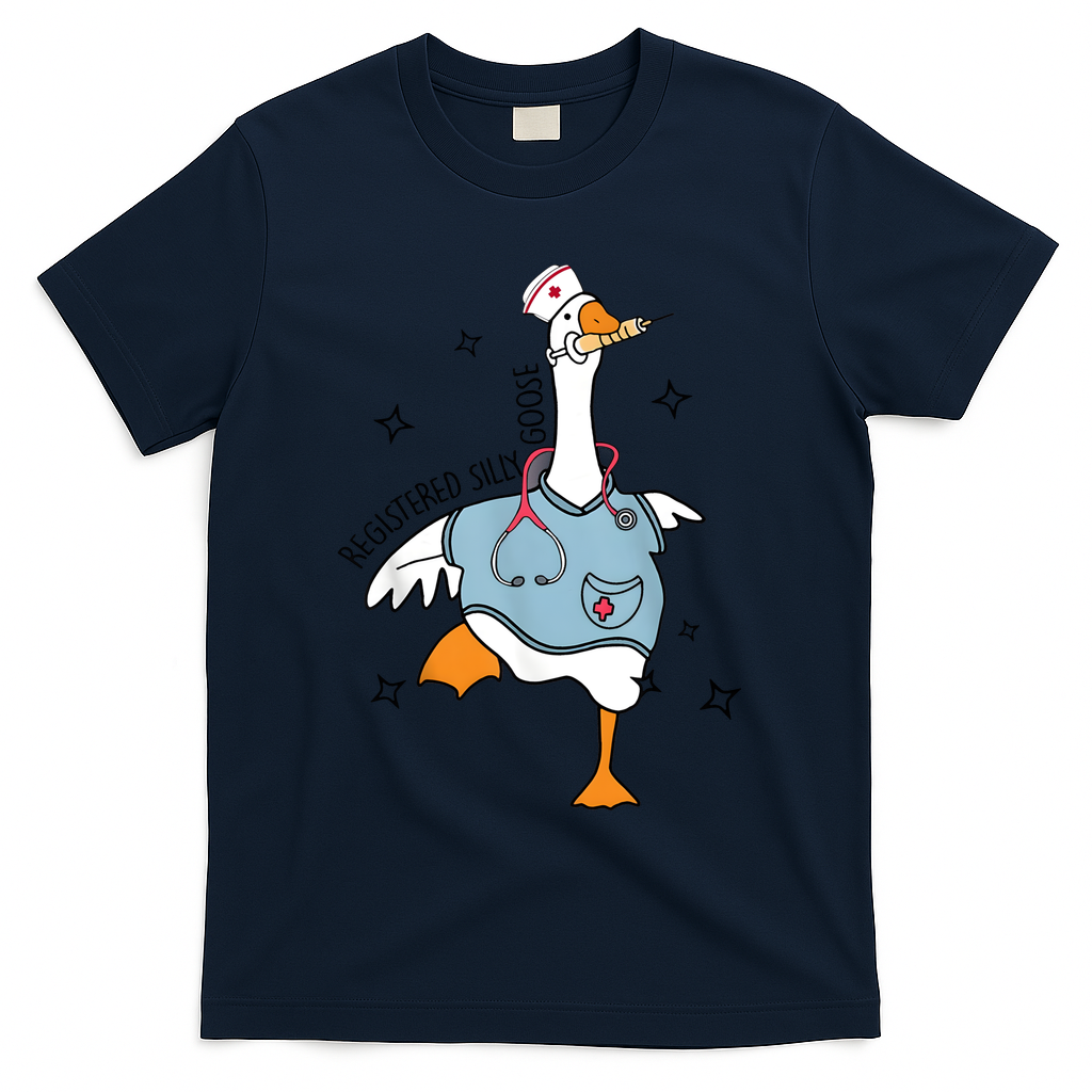 Registered Nurse Silly Goose T-Shirt - Navy
