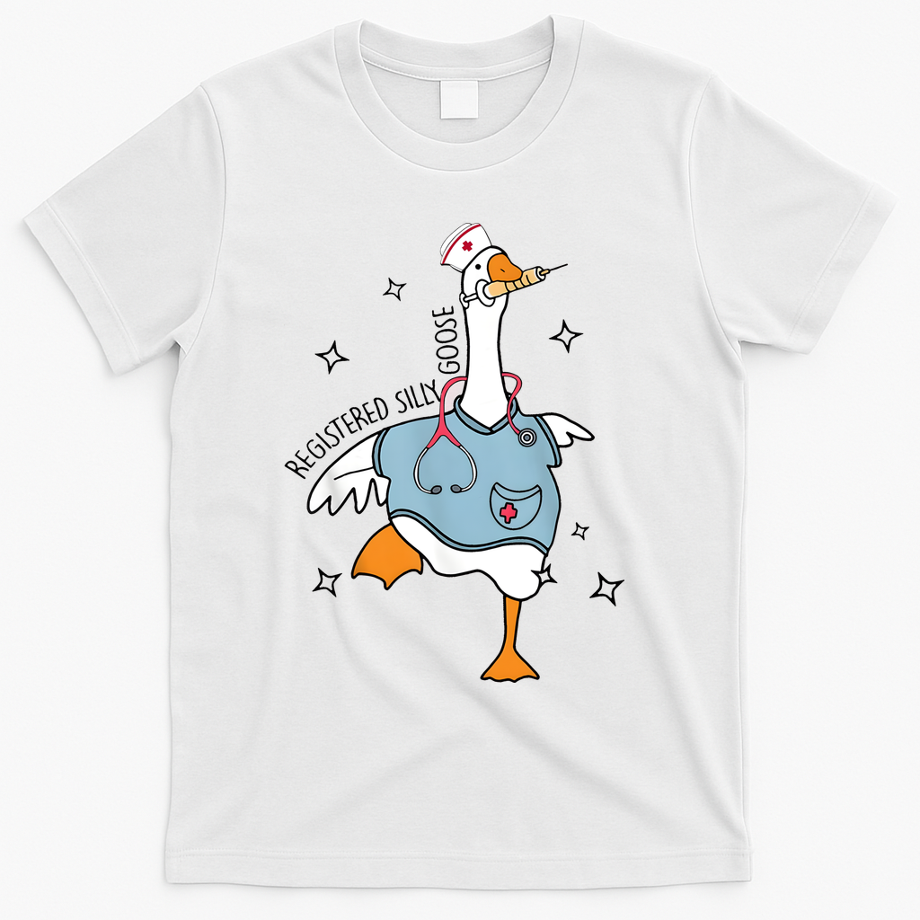 Registered Nurse Silly Goose T-Shirt - White