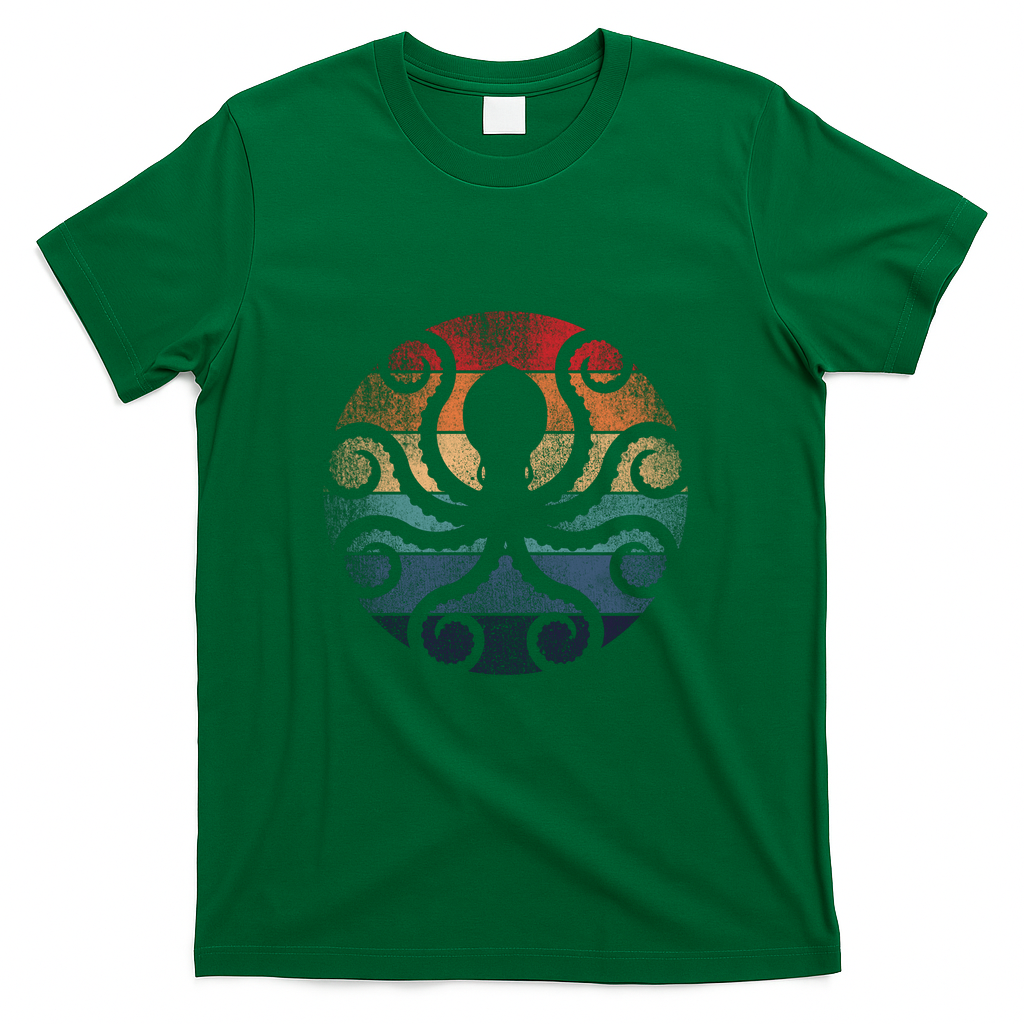 Retro Octopus #2 - Green
