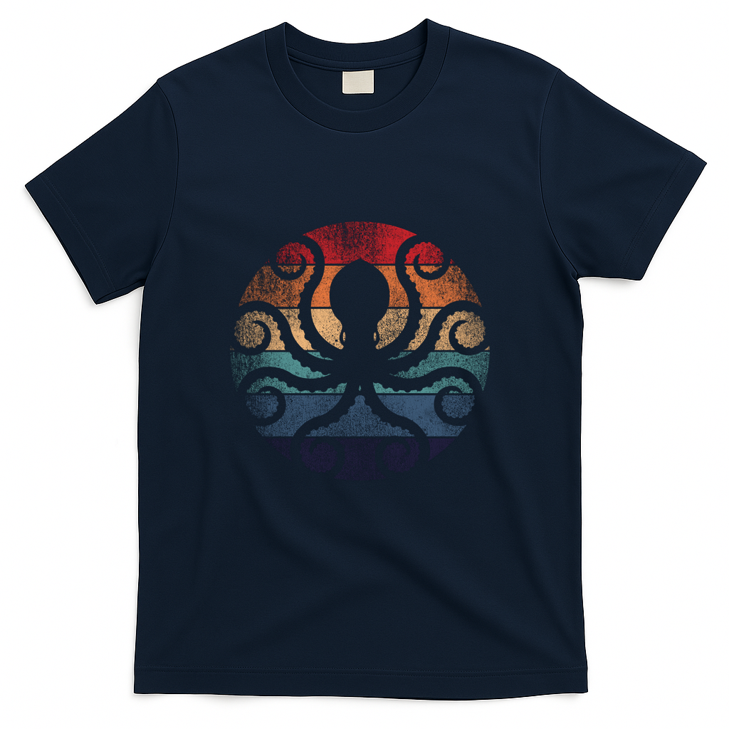 Retro Octopus #2 - Navy