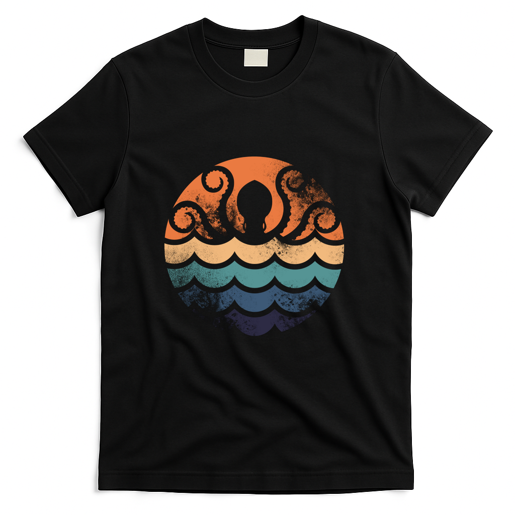 Retro Octopus - Black