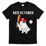 Red October Halloween Philadelphia Baseball Ghost T-Shirt - Black