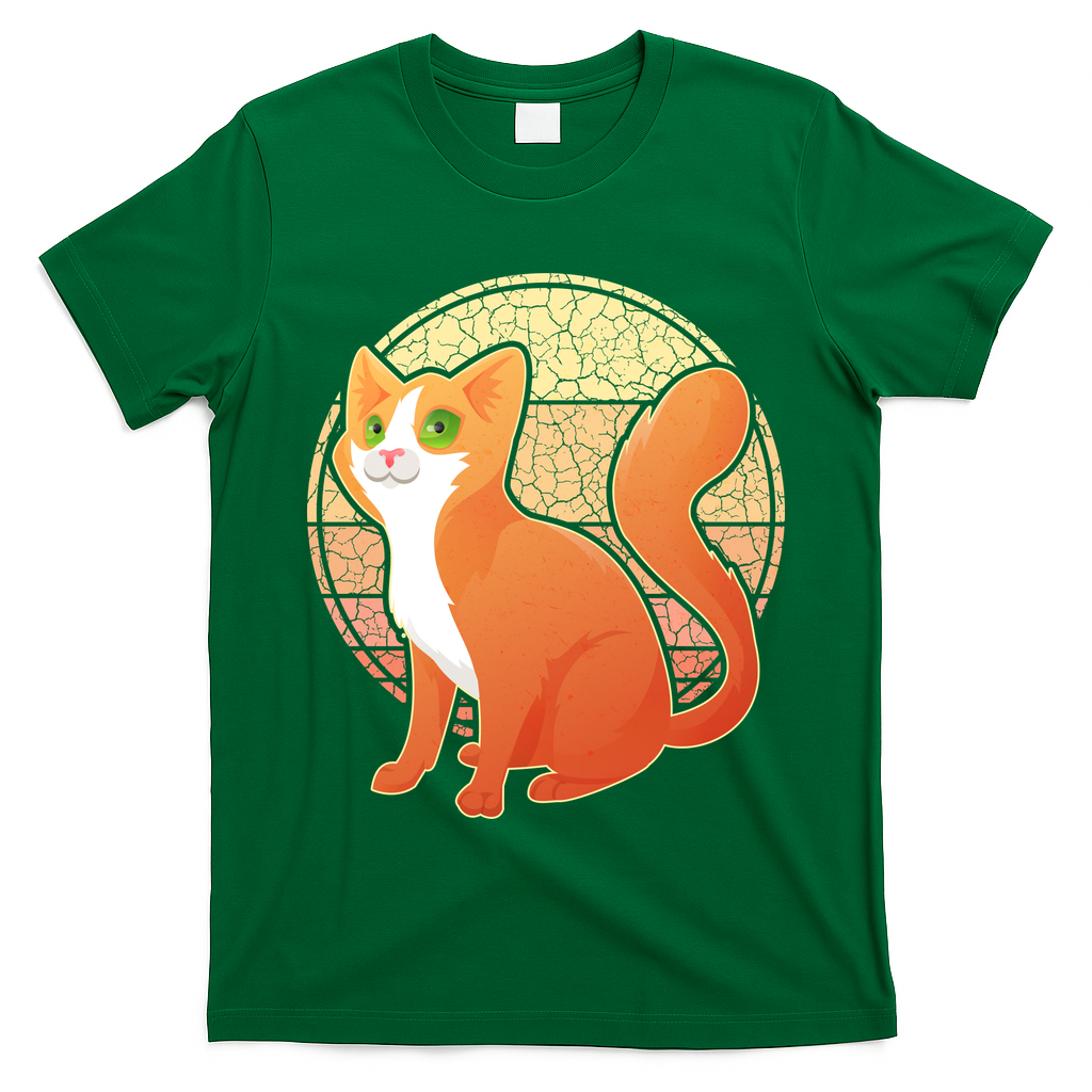 Retro Orange Cat T-Shirt