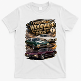 Rocket Power 2026 Woodward Ave M1 Car Cruise T-Shirt - White