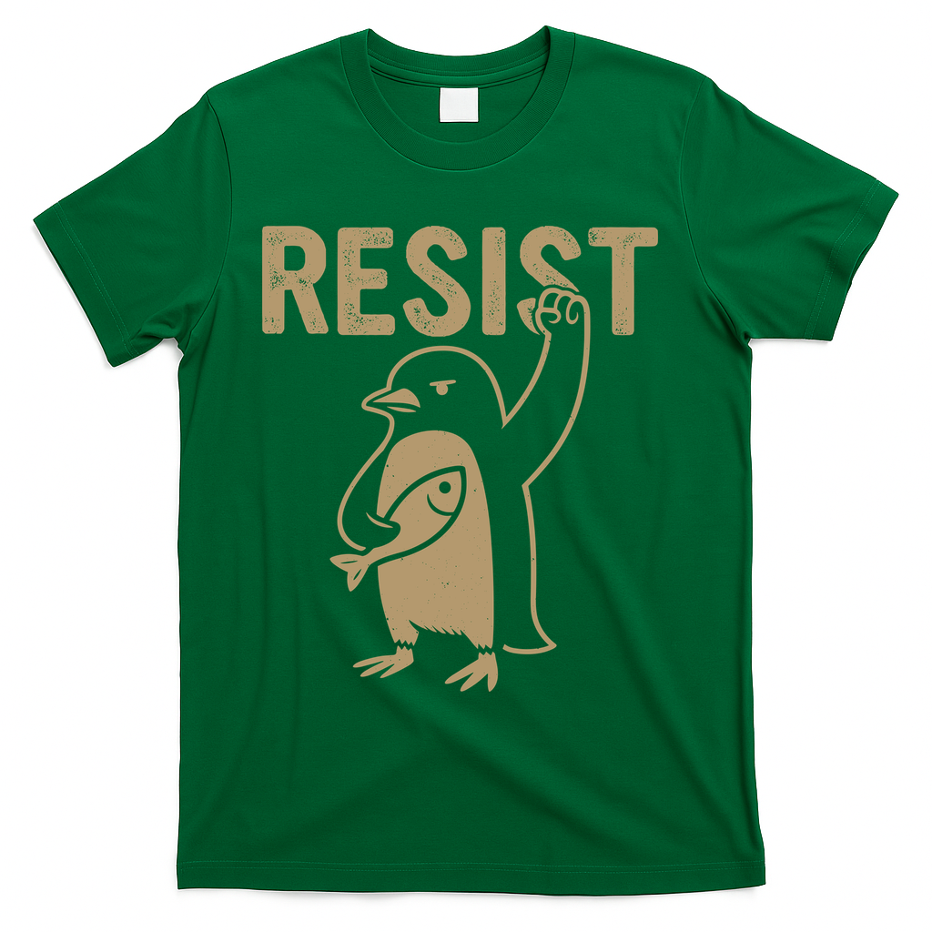Resist Penguin T-Shirt - Green