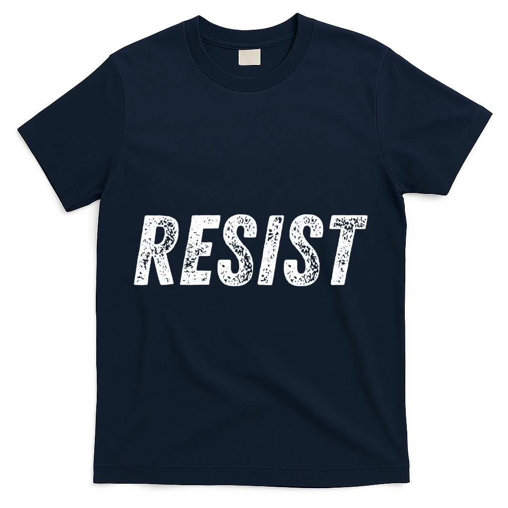 Resist Political T-Shirt - Navy