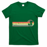 Retro Palm Tree Tropical Summer Beach Vacation  T-Shirt - Green