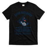 Rayne Rice Birds Louisiana Vintage Baseball Team Tribute T-Shirt - Black