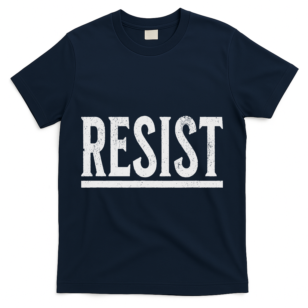 Resist Rebel Political Protest Anti Trump T-Shirt - Navy