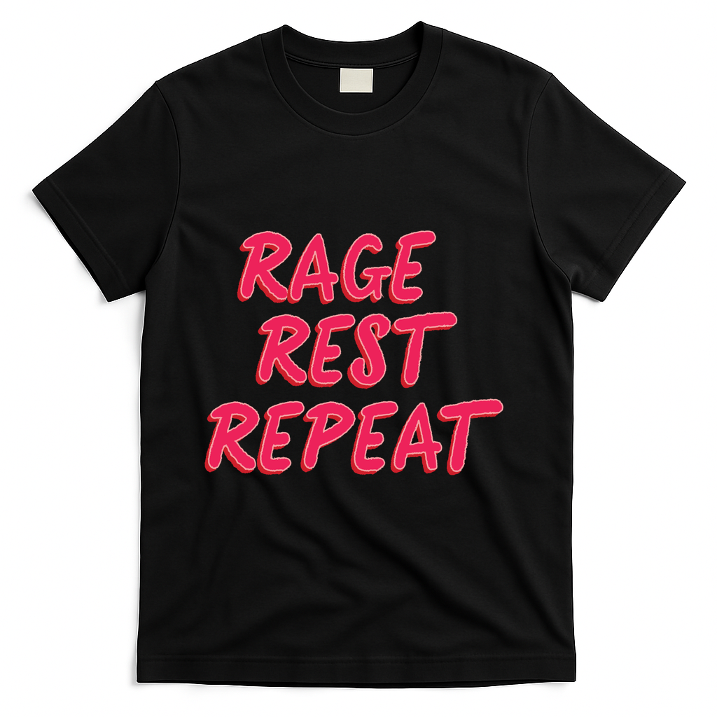 rage rest repeat - Black