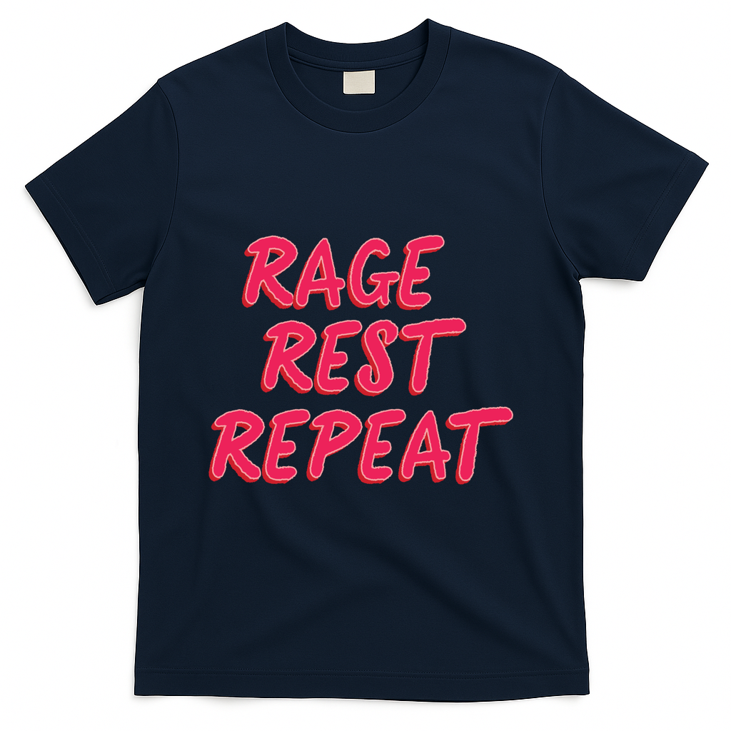 rage rest repeat - Navy