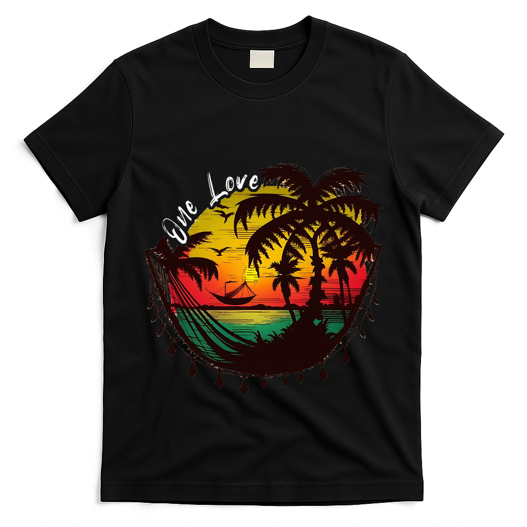 Rasta Reggae Sunset One Love Rastafari Jamaican T-Shirt