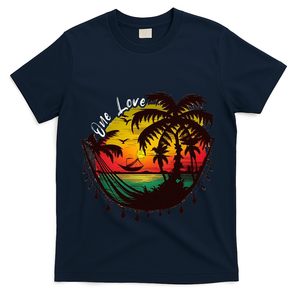 Rasta Reggae Sunset One Love Rastafari Jamaican T-Shirt