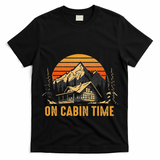 Retro Sunset Cabin Life Camping On Cabin Time Outdoor T-Shirt