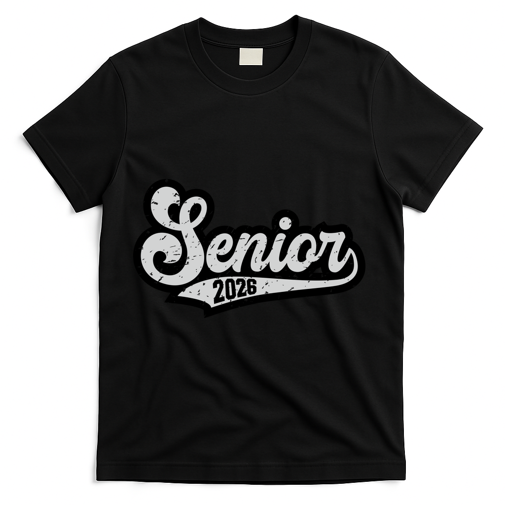 Retro Senior Classic Of 2026 Graduation T-Shirt - Black