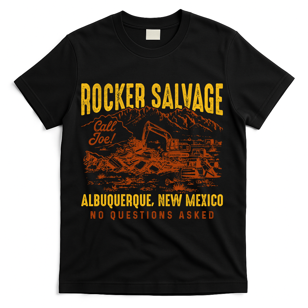 Rocker Salvage Call Joe Albuquerque Vintage New Mexico T-Shirt - Black