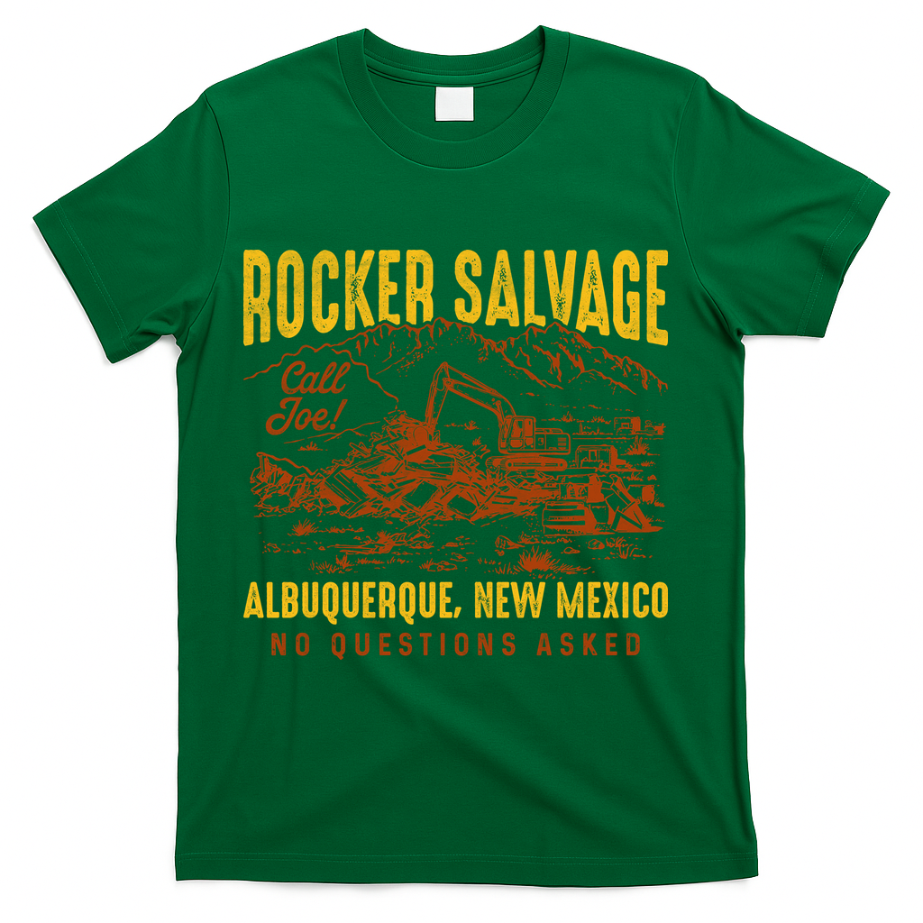 Rocker Salvage Call Joe Albuquerque Vintage New Mexico T-Shirt - Green