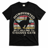 Retro Style Introverted But Willing To Discuss Cats Vintage T-Shirt