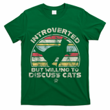 Retro Style Introverted But Willing To Discuss Cats Vintage T-Shirt