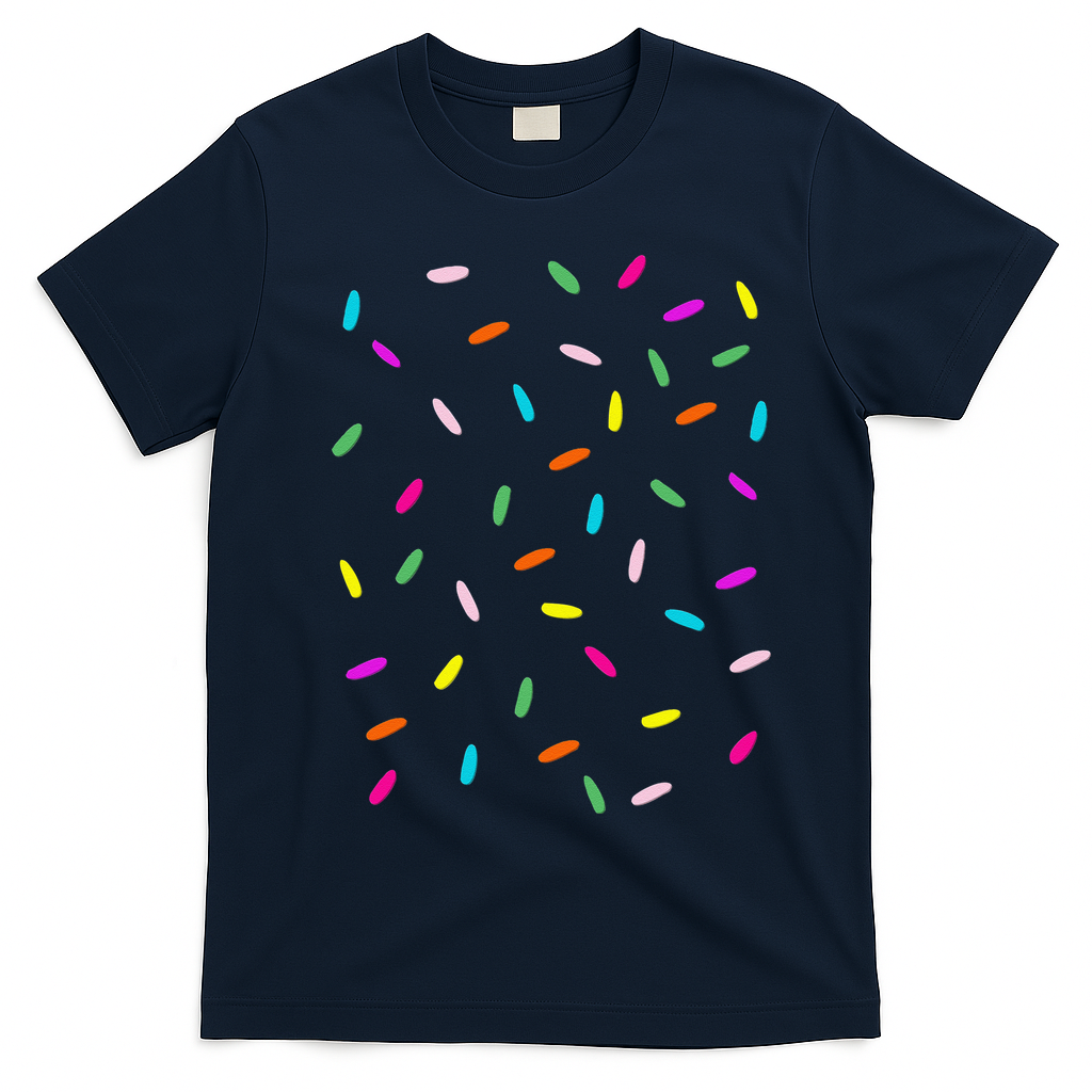 Rainbow Sprinkles Ice Cream Costume Halloween T-Shirt - Navy Blue