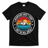Retro Sunset Mountain Range For Nature Lovers T-Shirt - Black