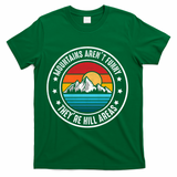 Retro Sunset Mountain Range For Nature Lovers T-Shirt - Green
