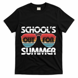 Retro School's Out For Summer Aviator Sunglasses T-Shirt - Black