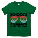 Retro School's Out For Summer Aviator Sunglasses T-Shirt - Green
