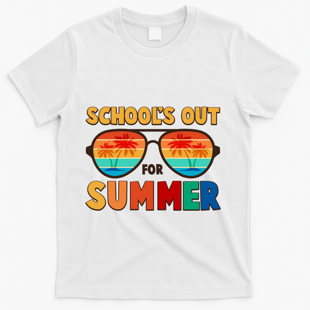Retro Schools Out For Summer T-Shirt - White