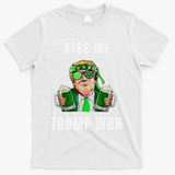 Republican St Patricks Day Kiss Me Trump Won For T-Shirt - White
