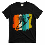 Retro Summer Surfing Gift For Girl T-Shirt - Black